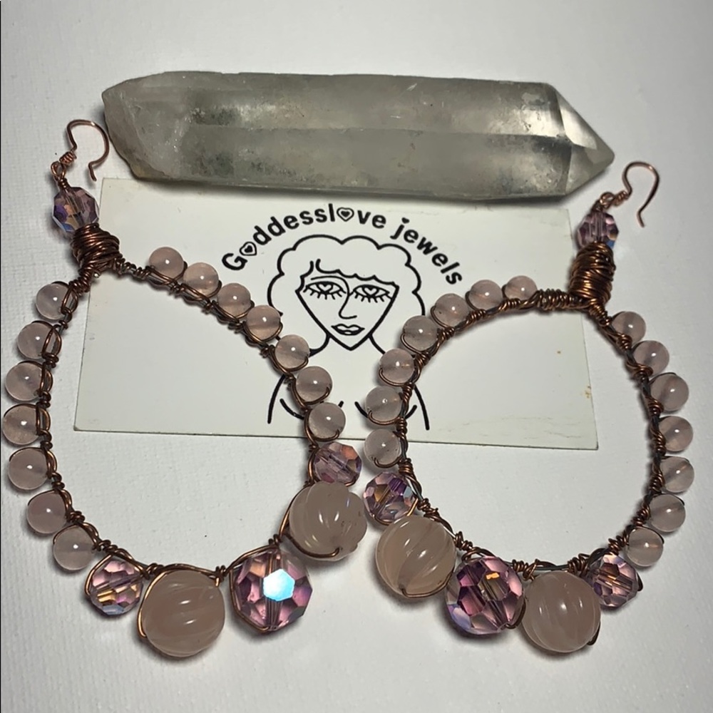 Rose Quartz earrings